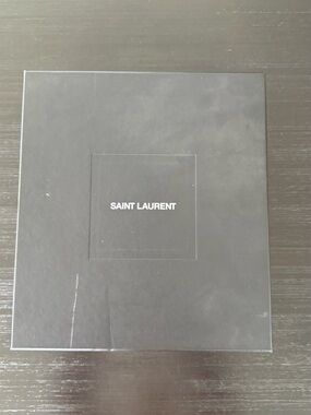 Saint Laurent Black Box with Centered White Text